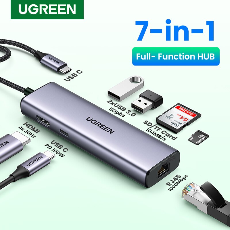 UGREEN-USB C  4K c, HDMI RJ45 USB 3.0 PD 1..
